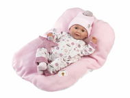 Llorens 74132 New Born - mrkací realistické miminko se zvuky a měkkým látkovým tělem - 42 cm - Panenka
