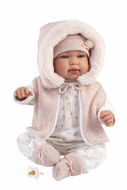 Llorens 84486 New Born - realistické miminko se zvuky a měkkým látkovým tělem - 44 cm - Panenka