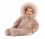 Llorens 74506 New Born - realistické miminko se zvuky a měkkým látkovým tělem - 45 cm - Panenka