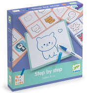 Djeco Drawing Step by step Puppies - Colouring Book