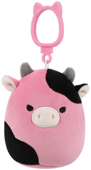 Squishmallows Pollyanna, a fekete és rózsaszín tehén