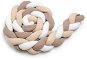 T-tomi Kötött rácsvédő 180 cm, white + beige + mocca - Rácsvédő kiságyba
