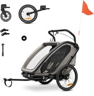 Hauck Bike N Walk Duo 3in1 light grey - Child Bicycle Trailer