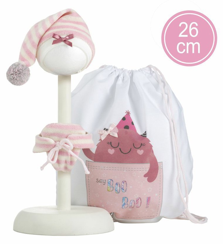 Llorens M26-314 New Born játékbaba ruha + kiegészítők, 26 cm méretű
