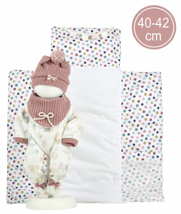 Llorens M738-88 New Born játékbaba ruha + kiegészítők, 40-42 cm méretű