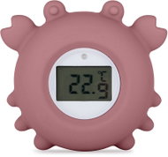Bath Therometer PETITE&MARS Silicone Crab Caleb Dusty Rose - Teploměr do vody