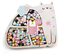 Sycomore Wooden pastel beads, cat - Beads