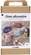 Creativ Company Craft Kit Stone Decoration Monster - Pebble Painting