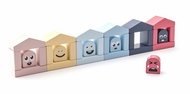 Cubika Pastel 15962 colourful houses - Wooden Blocks