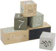 Label Label Milestone Cubes Olive Green - Wooden Blocks