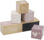Label Label Milestone Cubes Pink - Wooden Blocks