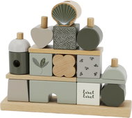 Label Label Wooden blocks - house Olive Green - Sort and Stack Tower