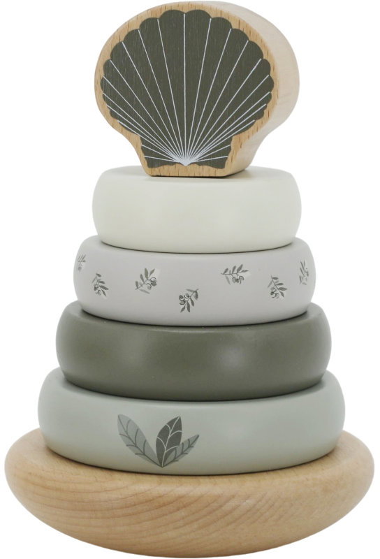 Label Label egyensúlyozó, egymásra rakható karikák, Olive Green