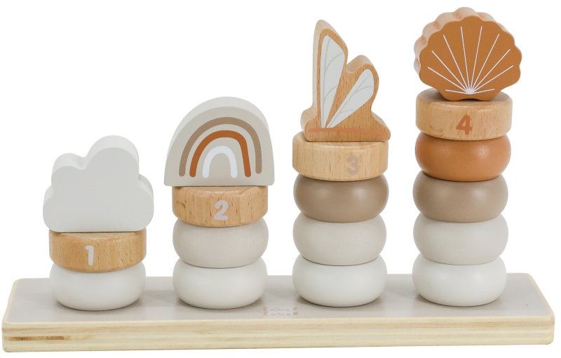 Label Label Kicsi egymásra rakható karikák, Nougat