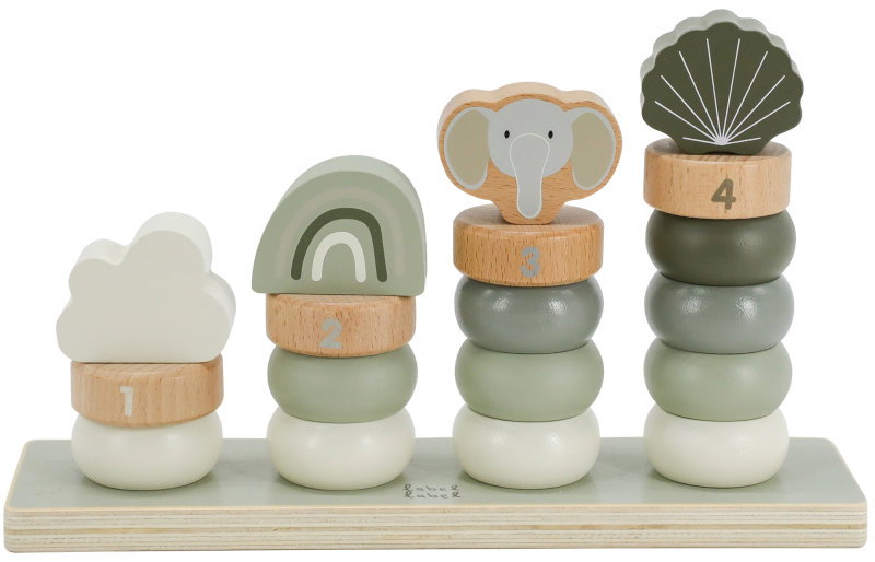 Label Label Kicsi egymásra rakható karikák, Olive Green