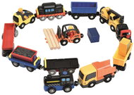 Two kids Set of vehicles for train track - Rail Set Accessory