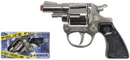Gonher Police revolver metal silver metal 8 shots - Toy Gun