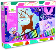 Sycomore Artissimo XXL creative set - watercolour, pastels and acrylic paints, magic animals - Creative Kit