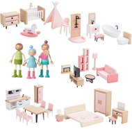 Two Kids Family Furniture Set 5 in 1 - Doll Furniture