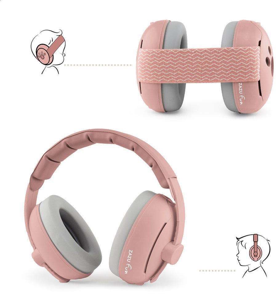 Zazu Earmuffs 2in1, rózsaszín