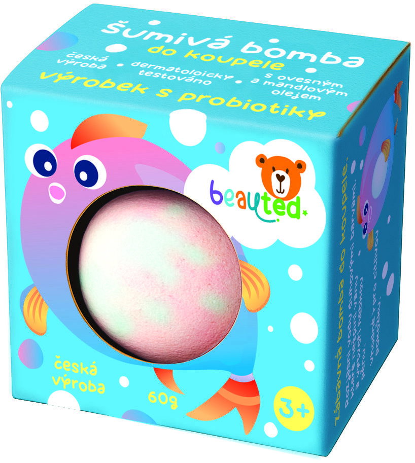 beauted Sparkling bath bomb with probiotics