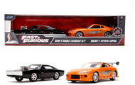 Jada Fast and Furious Twin Pack Toyota Supra and Dodge Charger - Metal Model