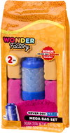 Wonder Factory Non-drying sand and modelling clay in bag - orange, red and blue - Kinetic Sand
