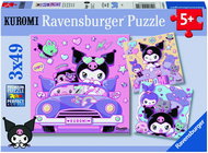 Ravensburger 120043324 Kuromi 3 × 49 pieces - Jigsaw Puzzle