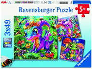 Ravensburger 120043010 Draco Discovering Nature 3 × 49 pieces - Jigsaw Puzzle