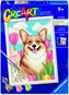 Painting by Numbers Ravensburger 120232582 CreArt Silk Corgi - Malování podle čísel