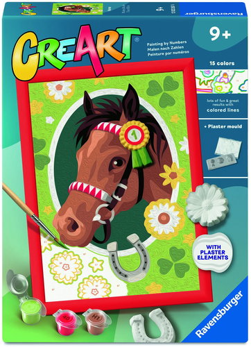 Ravensburger 120232674 CreArt Racehorse with plaster mould - Painting by Numbers - Main image