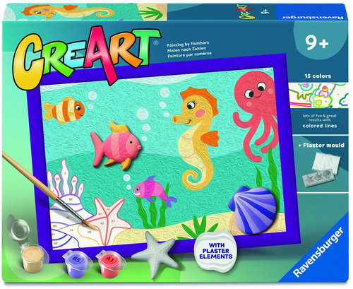 Ravensburger 120232681 CreArt Seahorse with plaster mould - Painting by Numbers - Main image