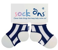 Sock Ons Baby sock covers, Navy Stripes 6-12 m - Leg Warmers