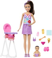 Barbie Skipper Babysitter Nanny with highchair - Doll