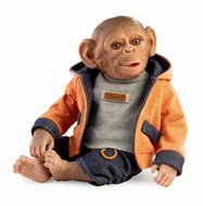 Guca 986 Reborn Monkey - realistic baby monkey with soft fabric body - 32 cm - Doll
