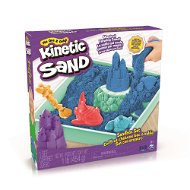Kinetic Sand Krabice tekutého písku s podložkou Modrá - Kinetic Sand