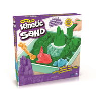 Kinetický piesok Kinetic Sand Krabica tekutého piesku s podložkou Zelená - Kinetický písek