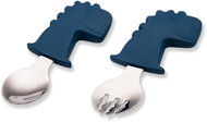 Citron Training spoon and fork Blue Dino - Children's Cutlery