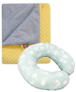 COSING Set Minky blanket + neck warmer Mini forest yellow/green - Travel Pillow