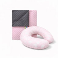 COSING Set Minky blanket + neck warmer Mini forest pink - Travel Pillow