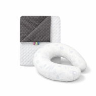 COSING Set Minky blanket + neck warmer Mini forest white - Travel Pillow