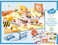 Djeco Movable 3D Cars - Kids Stickers