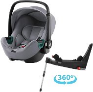Britax Römer Baby-Safe 3 i-Size so základňou Flex Base 5Z Bundle Frost Grey - Autosedačka