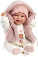 Llorens 63814 New Born - realistisches Baby mit Geräuschen und weichem Stoffkörper - 38 cm - Puppe