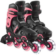 Globber Inline Go Skates with Light-Up Front Wheel Black/Pink - Roller Skates