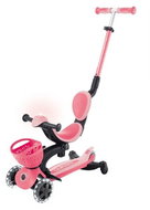 Globber Go Up Baby Lights with Seat 3-in-1 Coral Pink - Children's Scooter