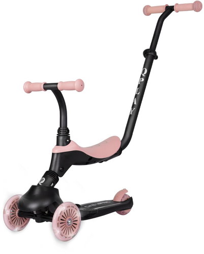 QPLAY Koloběžka / Odrážedlo Sema Evo Coral Pink, věk 1 - 6 let - Children's Scooter - Main image