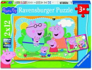 Ravensburger 120043355 Prasátko Peppa 2 × 12 dílků - Jigsaw Puzzle