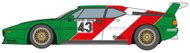 Carrera D124 - 24022 BMW M1 Procar "No.43" - Slot Track Car