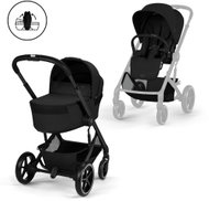 Cybex Balios S Lux BLK with Cot S Lux Moon Black - Baby Buggy